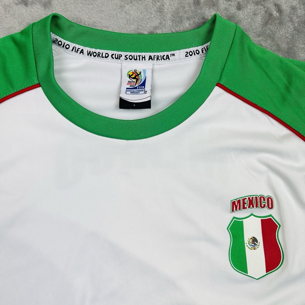 2010 FIFA World Cup South Africa Futbol Soccer Jersey Shirt Sz L Mexico - Picture 2 of 9